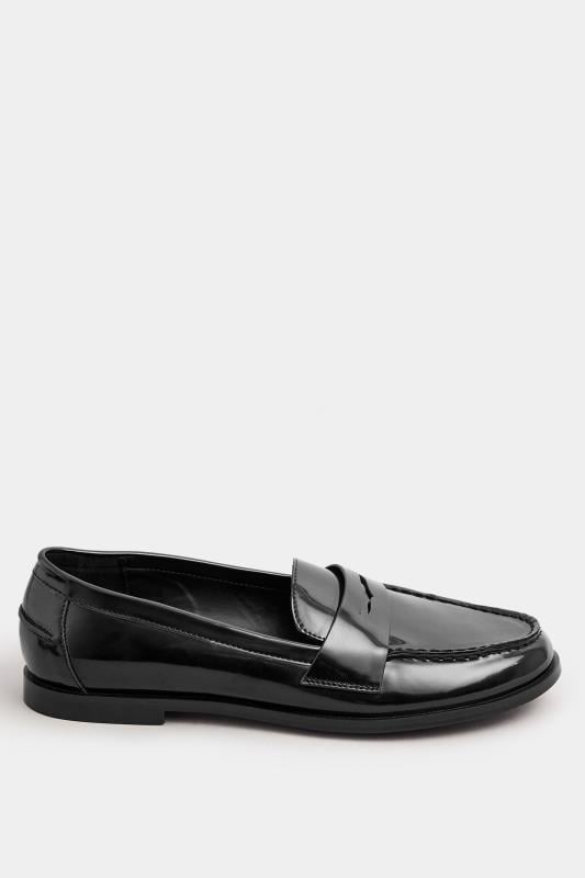 LTS Black Patent Loafers In Standard Fit | Long Tall Sally 3