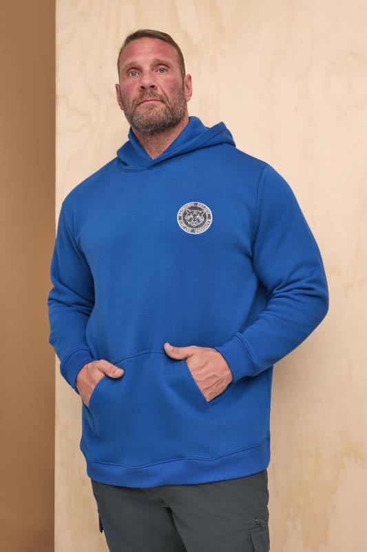 BadRhino Big & Tall Cobalt Blue Patch Logo Hoodie | BadRhino 1