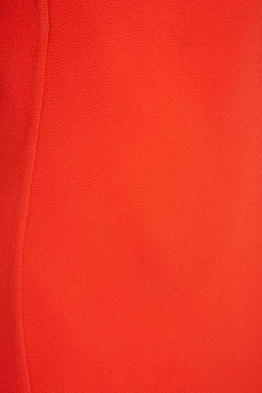 LTS Tall Bright Orange Notch Neck Midi Dress 5