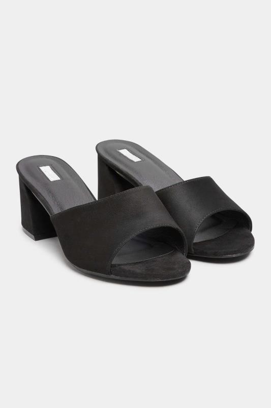 LIMITED COLLECTION Black Cut Out Block Heel Sandals In Wide E Fit & Extra Wide EEE Fit 2