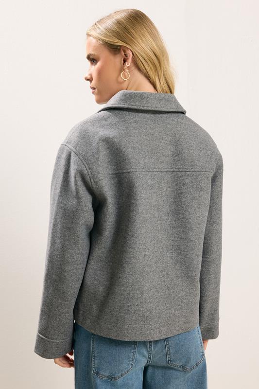 PixieGirl Petite Women's Grey Marl Brushed Jacket | PixieGirl 2