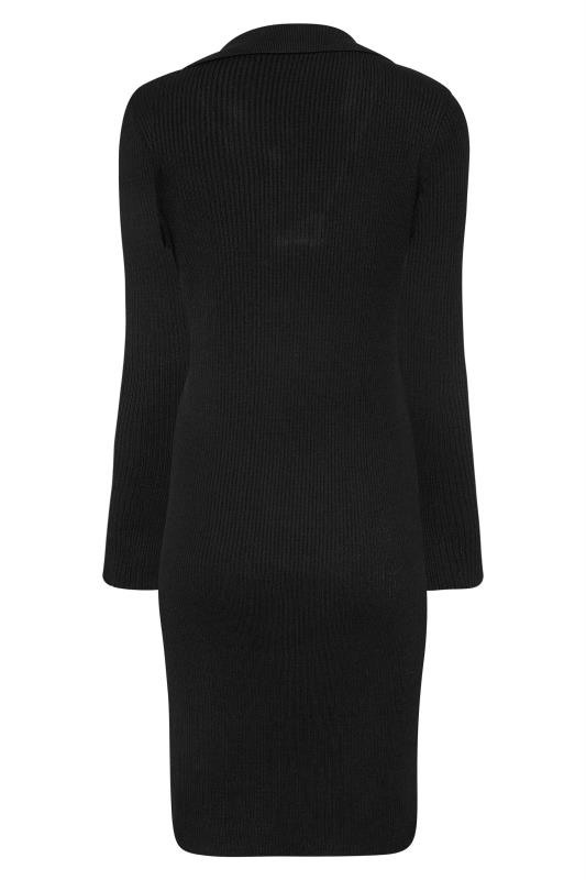 LTS Tall Black Rib Knitted Dress_BK.jpg