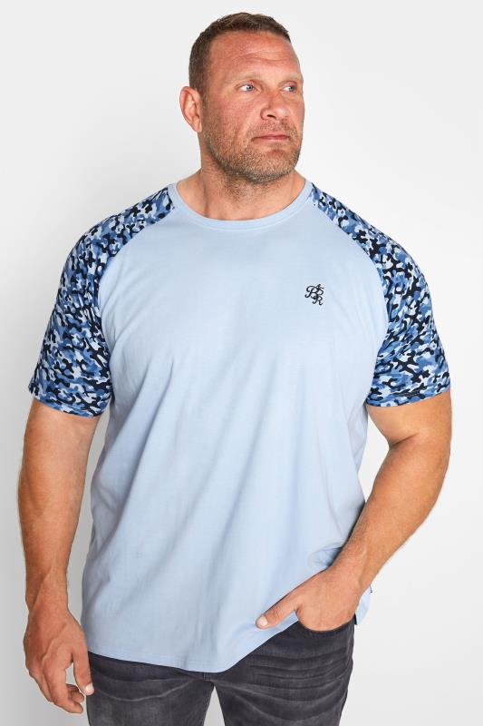 BadRhino Big & Tall Blue Camo Raglan T-Shirt 1