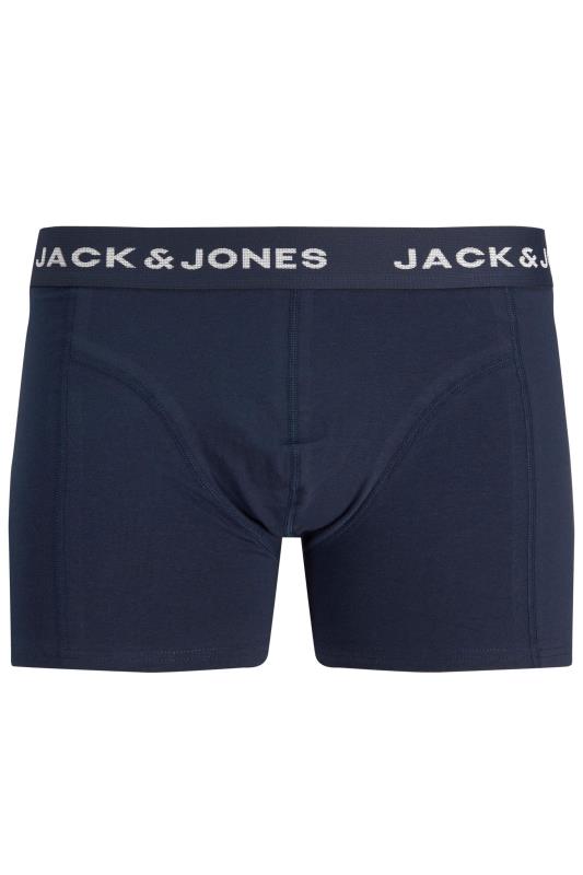 JACK & JONES Big & Tall 3 PACK Navy Blue & Green Skull Print Boxers | BadRhino 5