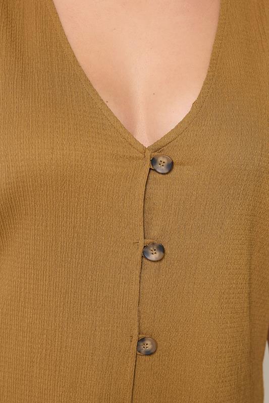 YOURS Plus Size Natural Brown Textured Waistcoat | Yours Clothing 4