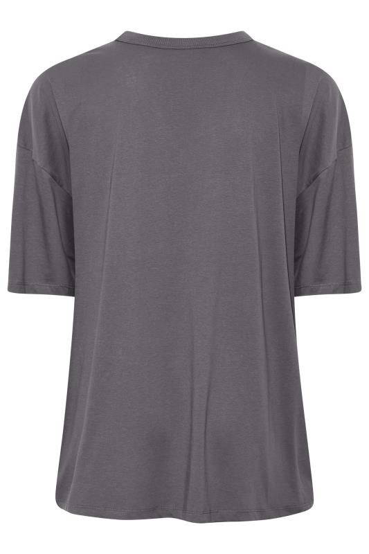 Plus Size Grey Oversized Boxy T-Shirt | Yours Clothing 7