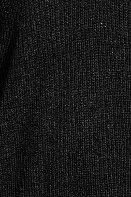 Plus Size Cobalt Black V-Neck Knitted Jumper | Yours Clothing 5