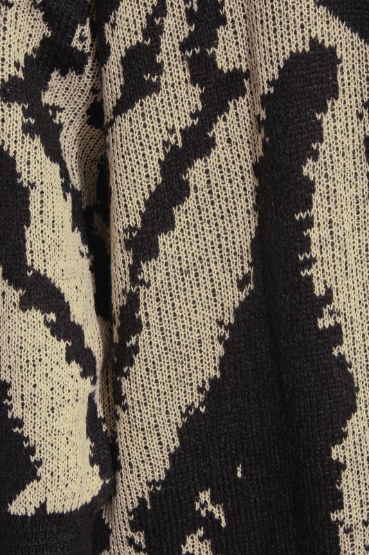 Plus Size Black Zebra Print Maxi Cardigan | Yours Clothing 5