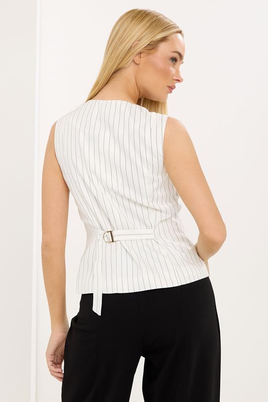 STAR White Pinstripe Waistcoat | StarByJM 2