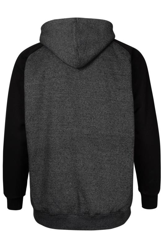 KAM Charcoal Grey Fleece Lined NYC Zip Through Hoodie | BadRhino