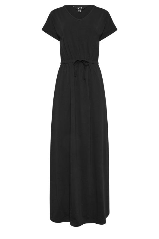 LTS Tall Women's Black Tie Waist Maxi T-Shirt Dress | Long Tall Sally 6