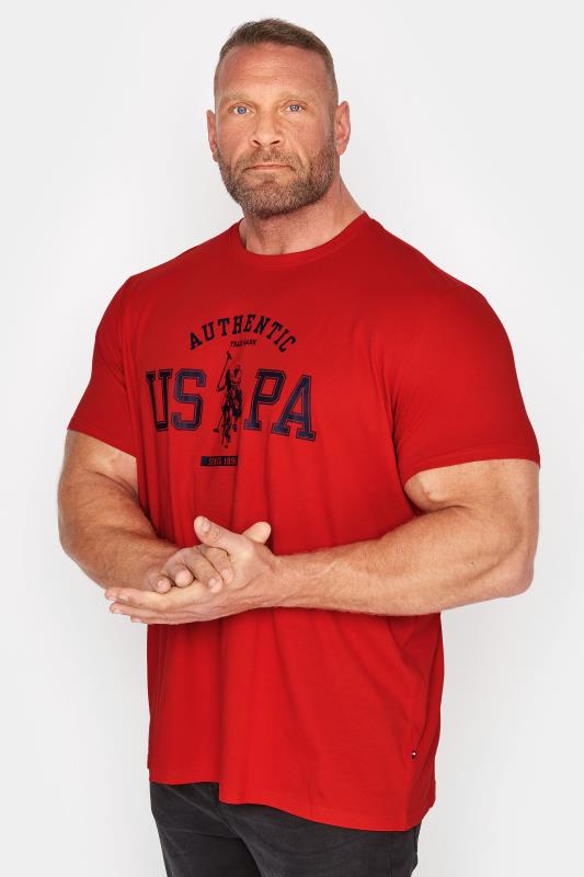 Großen Größen  U.S. POLO ASSN. Big & Tall Red Authentic T-Shirt