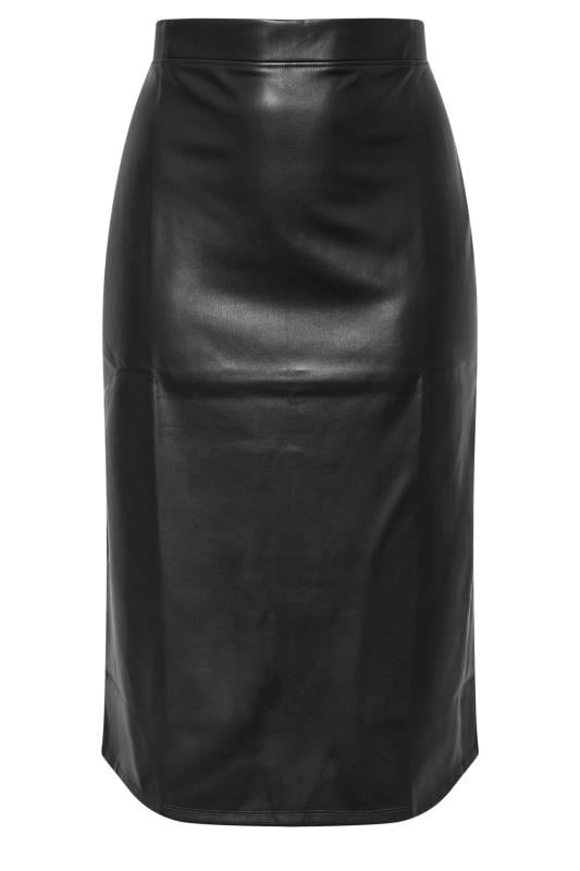 LIMITED COLLECTION Plus Size Black Faux Leather Maxi Skirt Yours Clothing