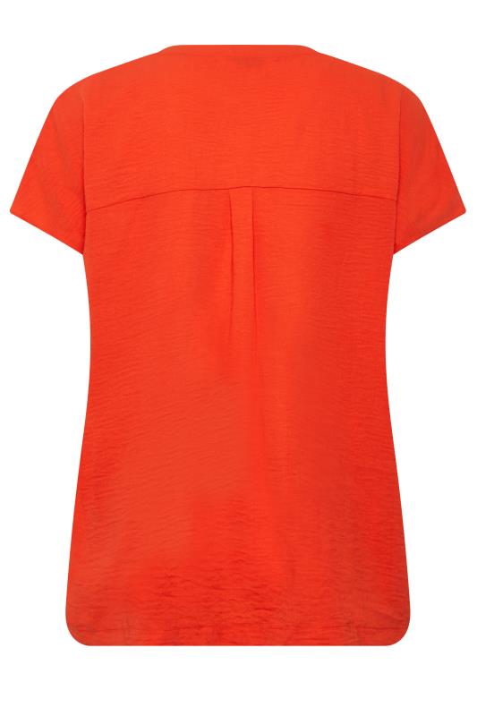 YOURS Plus Size Red V-Neck Shirt | Yours Clothing  7