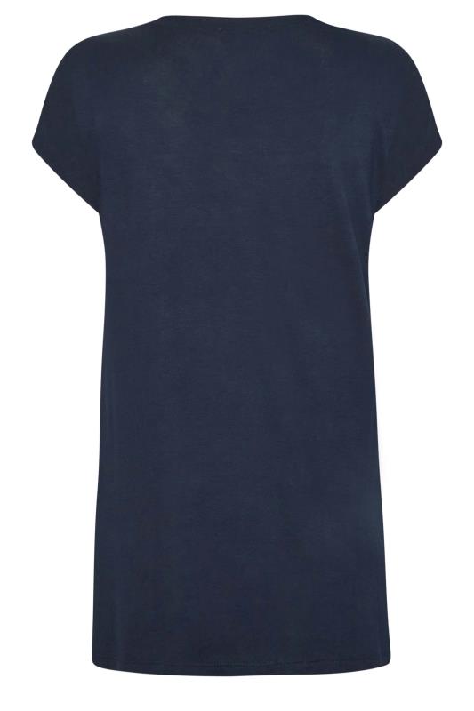 YOURS Plus Size Navy Blue Short Sleeve Cardigan | Yours Clothing 7