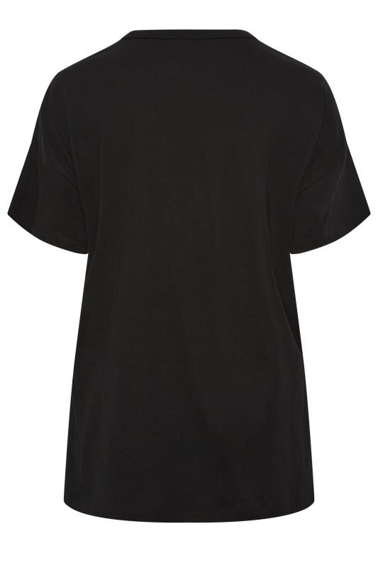 LIMITED COLLECTION Curve Black Oversized Side Split T-shirt