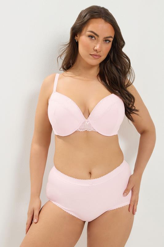 YOURSET 2 PACK Plus Size Pink & Grey Padded Underwired Bras | Yours Clothing 2
