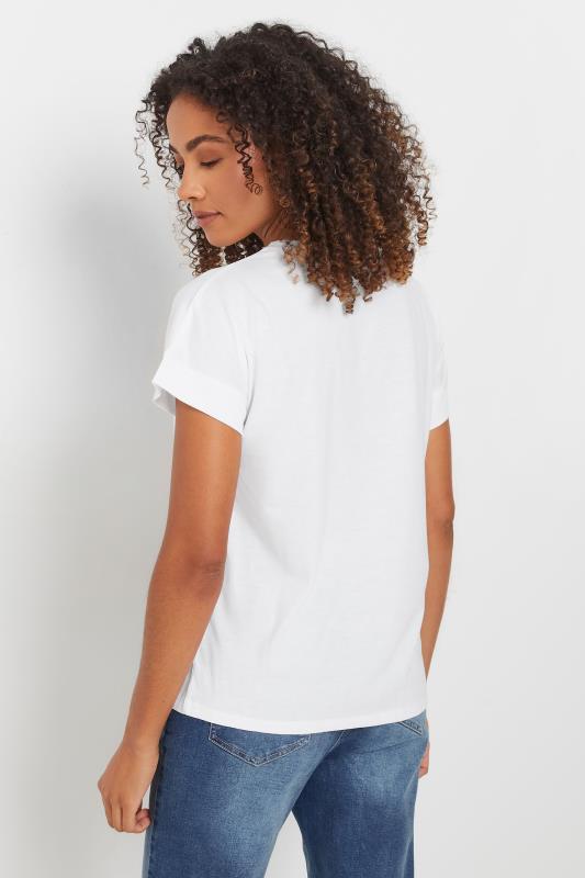 M&Co Premium White Modal V-Neck T-Shirt | M&Co 3