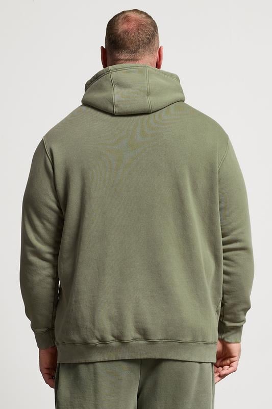 BadRhino Big & Tall Green Sun Bleached Hoodie | BadRhino 5