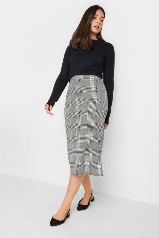 LTS Tall Women's Black Check Print Midi Skirt | Long Tall Sally 2