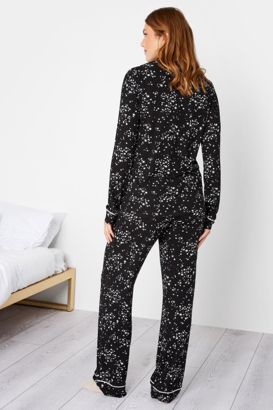 LTS Tall Black Star Print Pyjama Set | Long Tall Sally 3