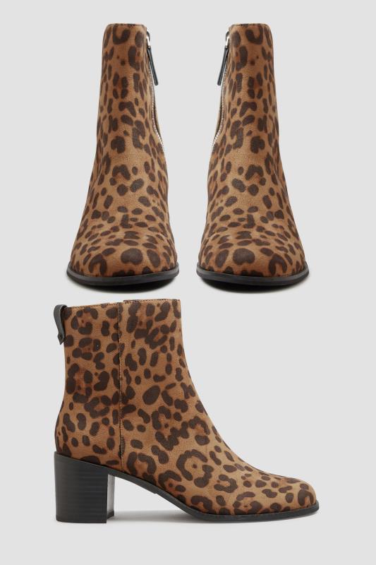 LTS Beige Brown Leopard Print Block Heel Ankle Boots_A.jpg