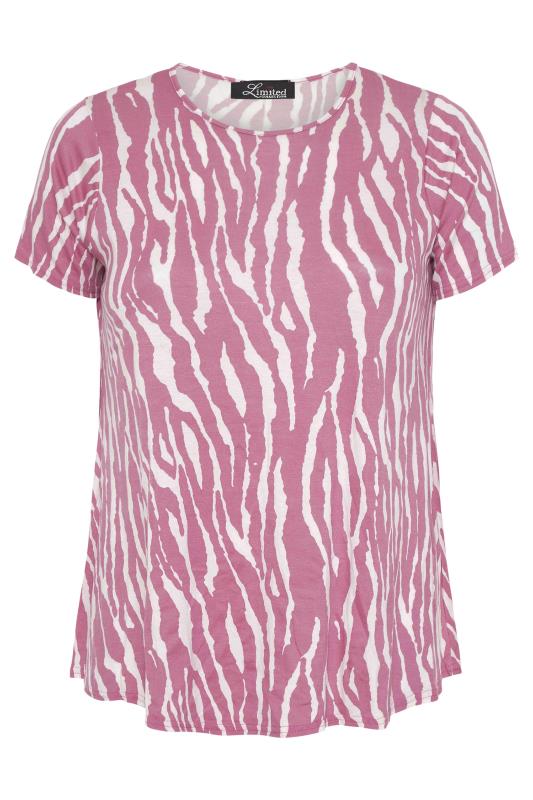 Pink Zebra Print Swing Top | Yours Clothing