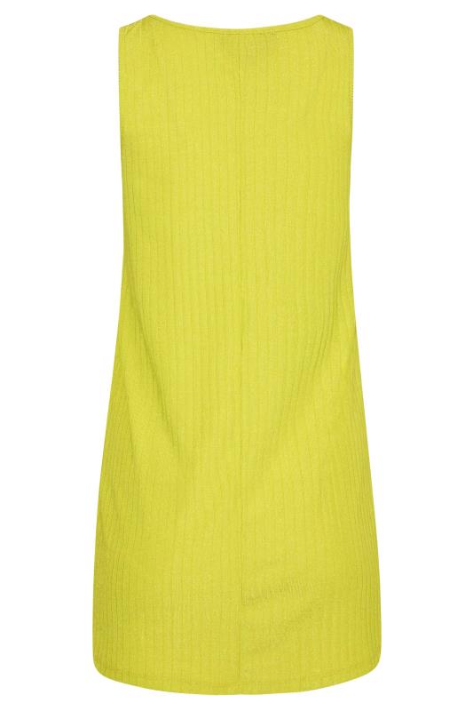 LTS Tall Lime Green Cut Out Strap Vest Top 6