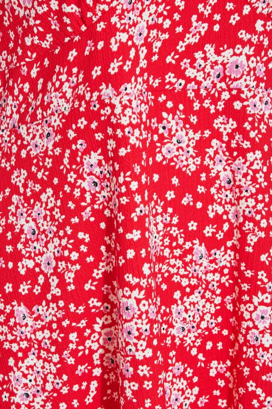 YOURS LONDON Curve Red Floral Tea Dress 5