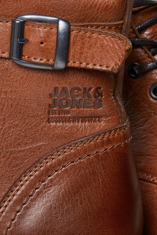 JACK & JONES Big & Tall Brown Leather Boots 4
