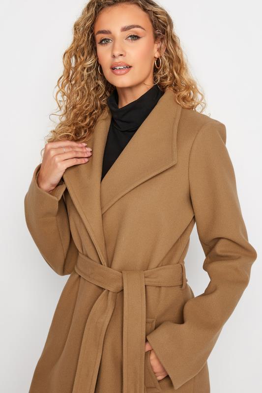 LTS Tall Women's Tan Brown Belted Coat | Long Tall Sally 4