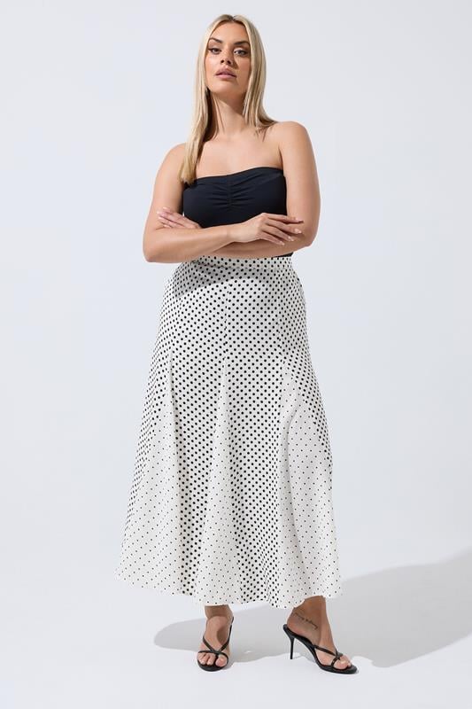  LIMITED COLLECTION falda de lunares en blanco y negro