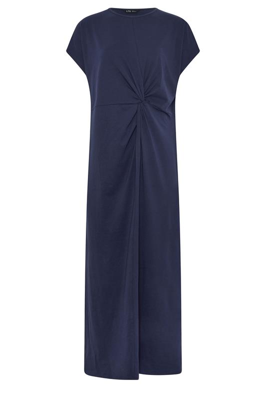 LTS Tall Women's Navy Blue Twist Cotton Midi Dress | Long Tall Sally 5