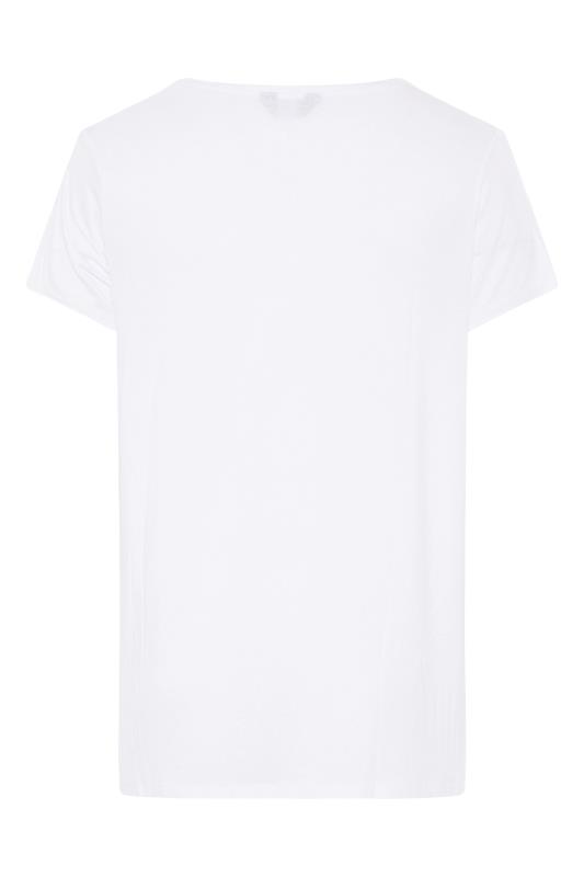 Curve White Floral 'Weekend Mood' Slogan T-Shirt 6