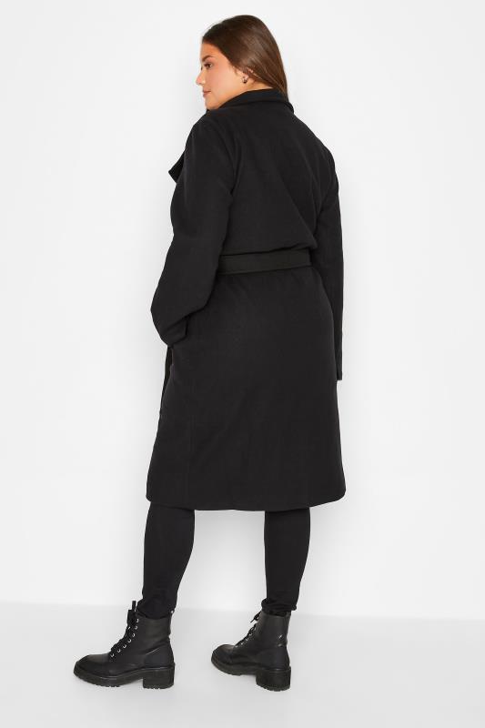 LTS Tall Women's Black Belted Coat | Long Tall Sally 3