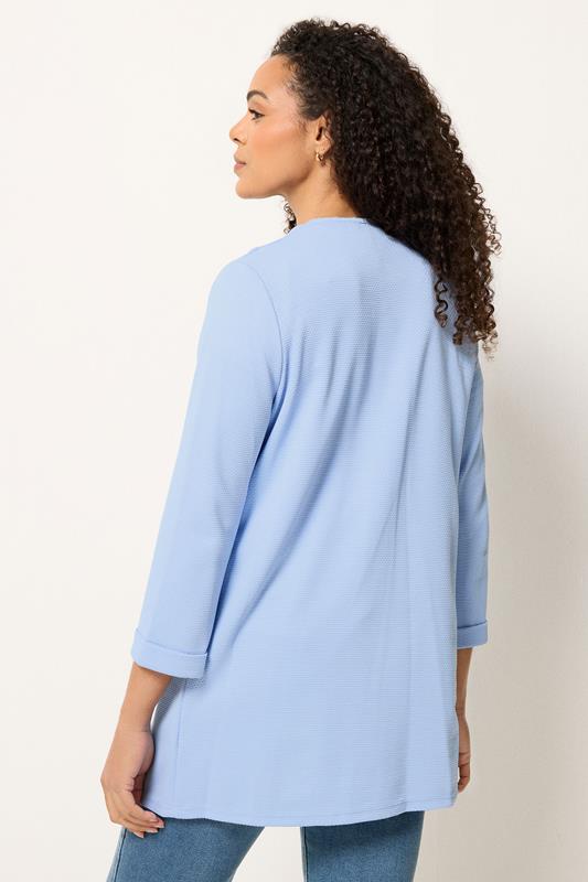 M&Co Blue Textured Jersey Jacket | M&Co 2