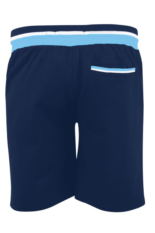 D555 Big & Tall Navy Blue Elasticated Waist Shorts 4