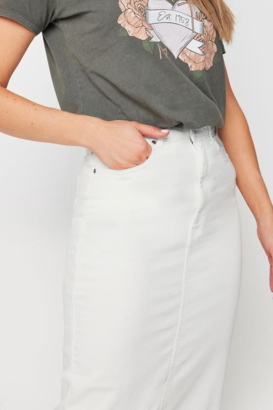 LTS Tall White Denim Maxi Skirt | Long Tall Sally  4