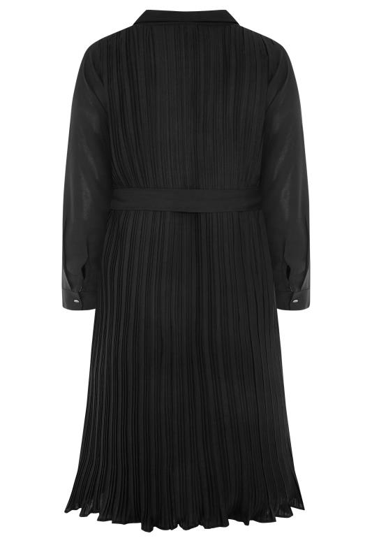 YOURS LONDON Black Pleat Midaxi Shirt Dress_BK.jpg