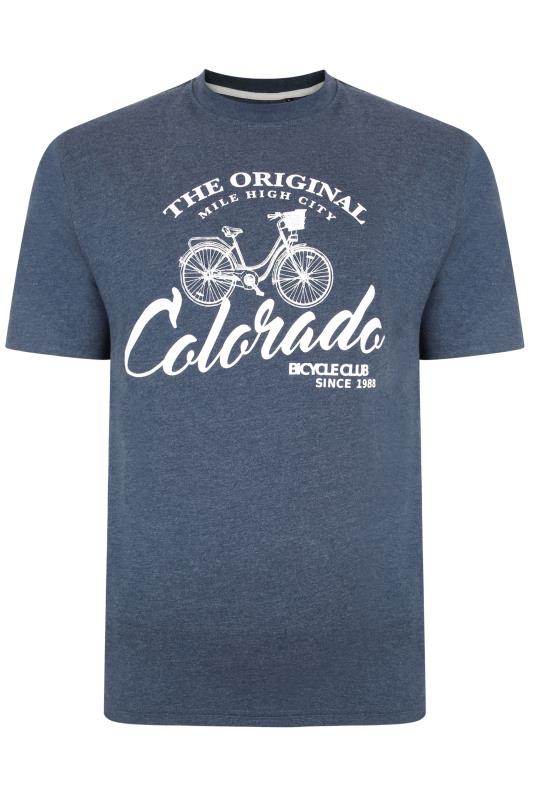 KAM Big & Tall Blue Colorado Cycle Print T-Shirt 2