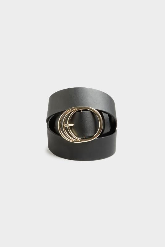 Plus Size Black Triple Circle Belt | Yours Clothing 2
