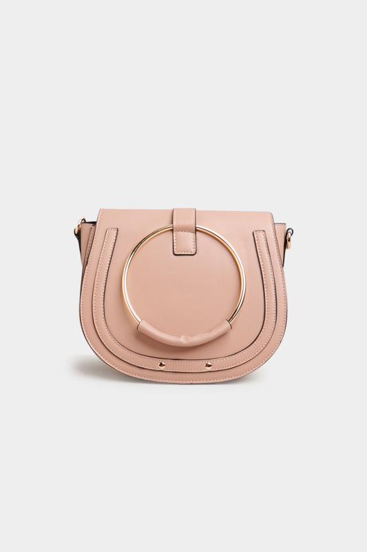  Pink Circle Dual Handle Saddle Bag