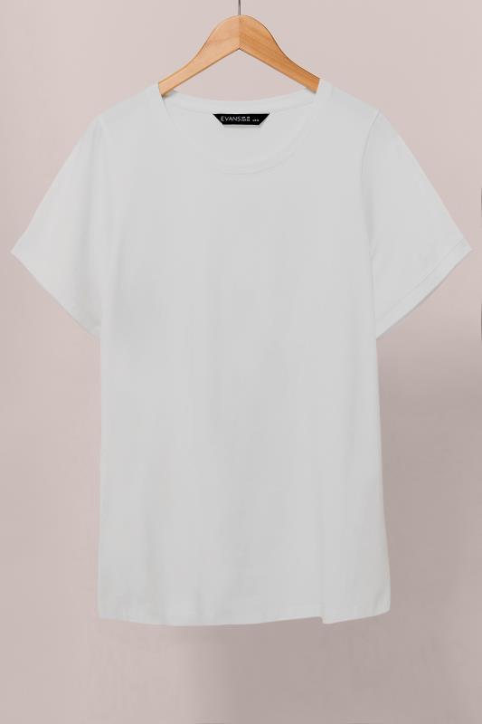 EVANS Plus Size White Essential T-Shirt | Evans 5