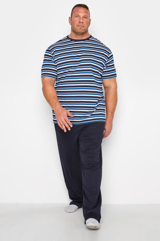 ESPIONAGE Blue Stripe Print Pyjama Set | BadRhino 1