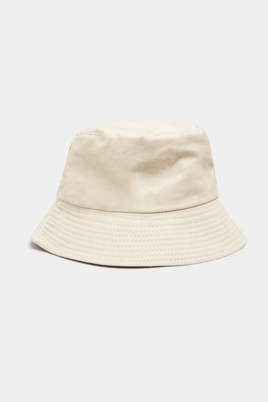 Cream Reversible Bucket Hat | Yours Clothing  1