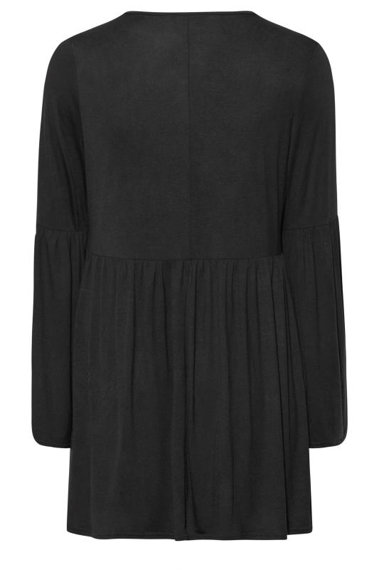 LIMITED COLLECTION Plus Size Black Long Sleeve Smock Top | Yours Clothing  7