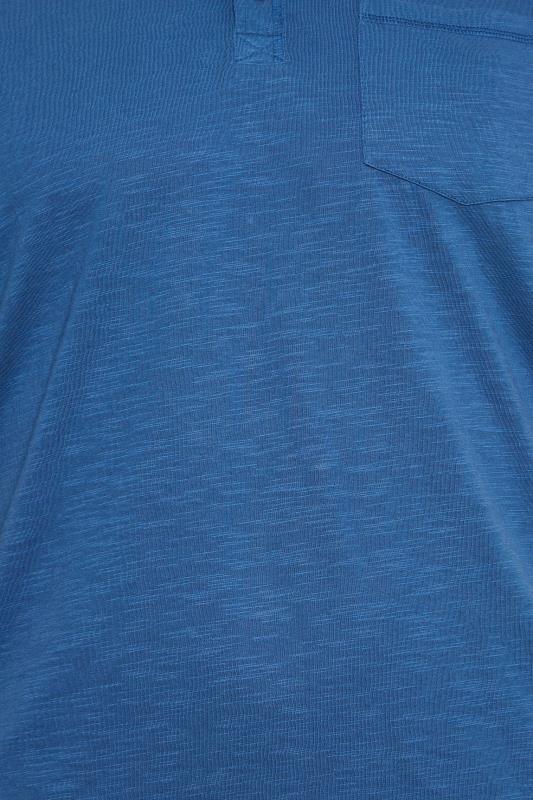 BadRhino Big & Tall Denim Blue Slub Polo Shirt | BadRhino 4