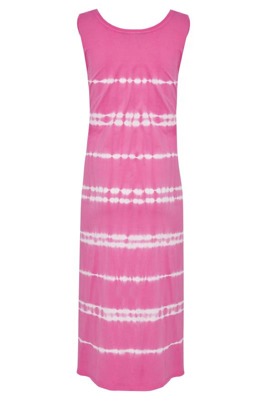 Plus Size Pink Tie Dye Maxi Dress | Yours Clothing 7