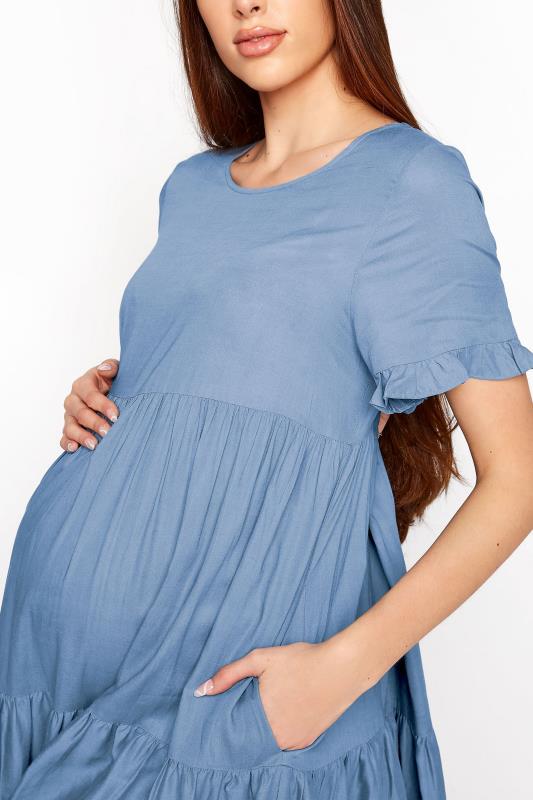 LTS Maternity Blue Tiered Smock Dress_D.jpg