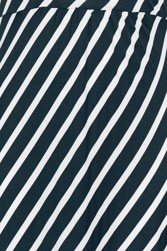 YOURS Plus Size Navy Blue Stripe Print Swing Dress | Yours Clothing 5
